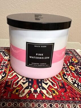 White Barn Pink Watermelon 3-Wick Candle - Pink & White
